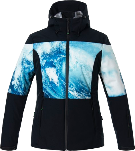 Ski jacket ENERGIAPURA Flaine Life Jacket Lady Black/Wave 2023/24