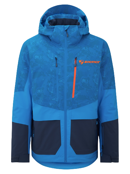 Blue 2023/24 Damen Skijacken Print Damen Trivor Softshell Skibekleidung TEAMskiwear \\ \\ | Dark \\ - Blue Lady Padded Foggy \\ Ziener Print Jacke Navy Dark Foggy Navy Jacken