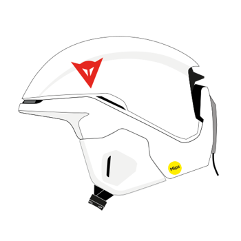 Helmet Dainese Nucleo Mips Pure White/Red - 2023/24
