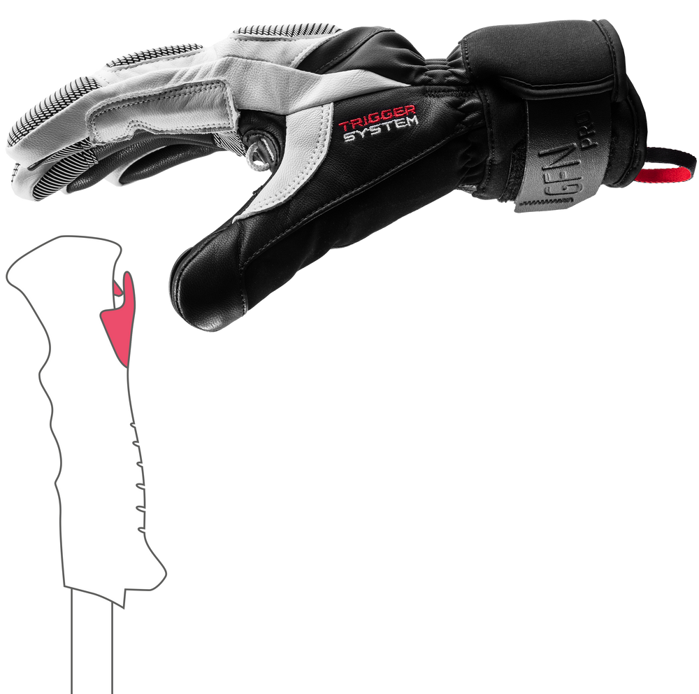 Gloves LEKI Griffin Pro 3D White/Black 2023/24 Ski Equipment