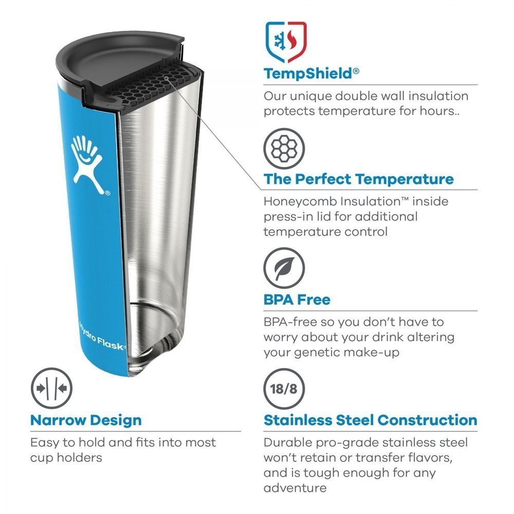 HYDRO FLASK 16 OZ TUMBLER BLACK Black, Ski Equipment \ Accessories \  Thermoses and thermo mugs