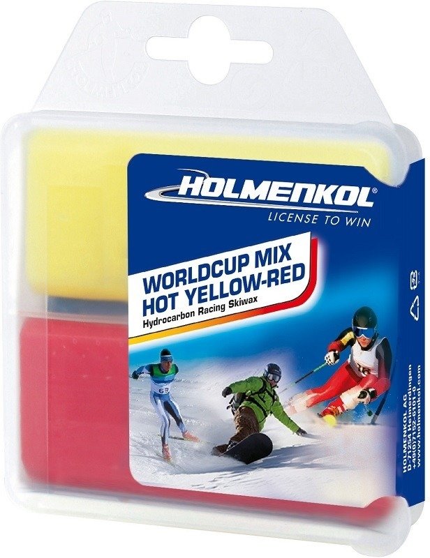 Holmenkol Worldcup Mix Hot Yellow Red 2x35g Skiwachs 