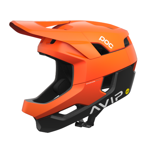Bicycle helmet POC Otocon Race MIPS Fluorescent Orange AVIP/Uranium Black Matt