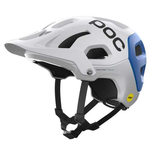 Bicycle helmet POC Tectal Race MIPS Hydrogen White/Opal Blue Metallic Matt - 2022