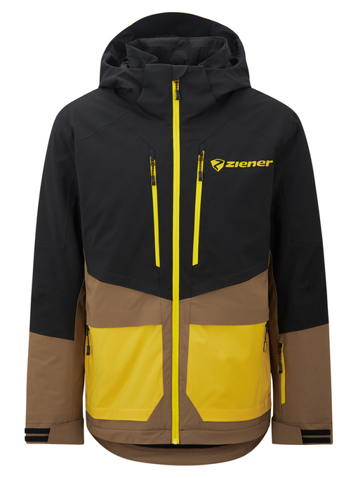 Ski jacket Ziener Trivor Man Padded Black Mustard - 2023/24