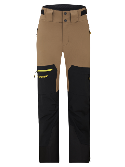 Ski pants Ziener Tewes Full-Zip Man Black Mustard - 2023/24