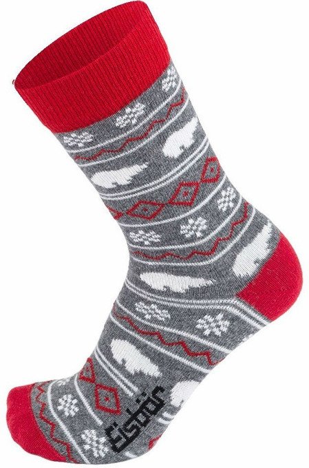 Socks EISBAR Easylife Jacquard Grey Mel/Red