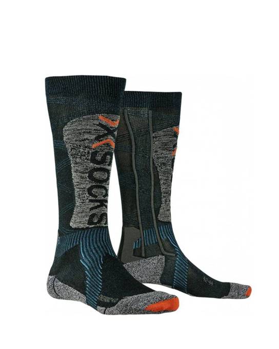 Socks X-SOCKS Ski Energizer LT 4.0 Petrol/Stone Grey Melange - 2022/23