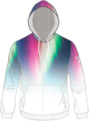 Sweatshirt ENERGIAPURA Sweatshirt Full Zip With Hood Kalmar Life Aurora Multicolor/White Lady - 2022/23