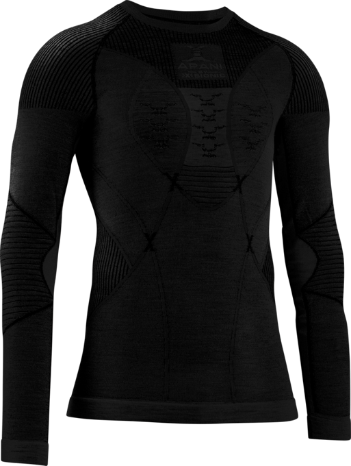 Thermal underwear X-BIONIC APANI 4.0 MERINO SHIRT ROUND NECK LG SL BLACK MEN - 2021/22