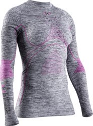 Thermal underwear X-bionic Energy Accumulator 4.0 Shirt Round Neck LG SL Women Grey Melange/pink - 2023/24