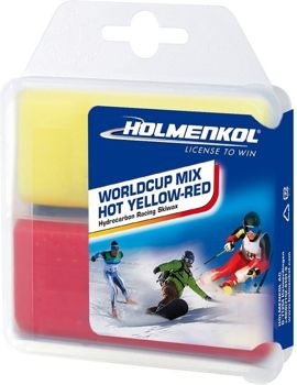 Ski wachs HOLMENKOL World Cup Mix Hot Yellow-Red 2x35g