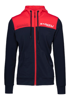 Sweatshirt Stoeckli Hoody Jacket Fullzip WRT Black Red - 2023/24