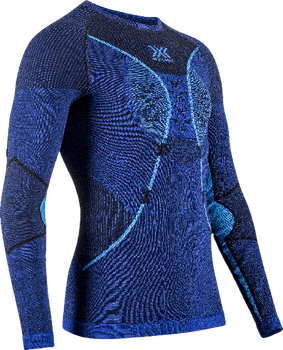 Thermounterwäsche X-bionic Merino Shirt LG SL Men Dark Ocean/Sky Blue - 2023/24