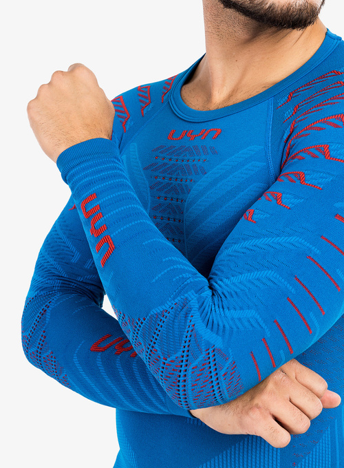 Thermounterwäsche UYN Man Resilyon Uw Shirt Lg Sl.turtle Neck Blue/Red - 2024/25