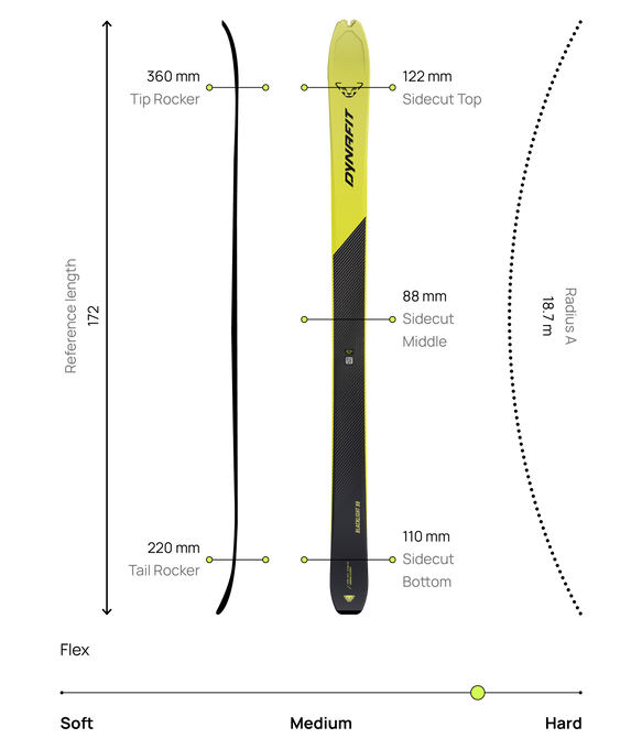 Skis Dynafit Blacklight 88 FI 90 Fluo Yellow - 2025/26