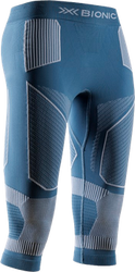 Thermounterwäsche X-bionic Energy Accumulator Light Pants 3/4 WMN Mineral Blue/Arctic White - 2024/25