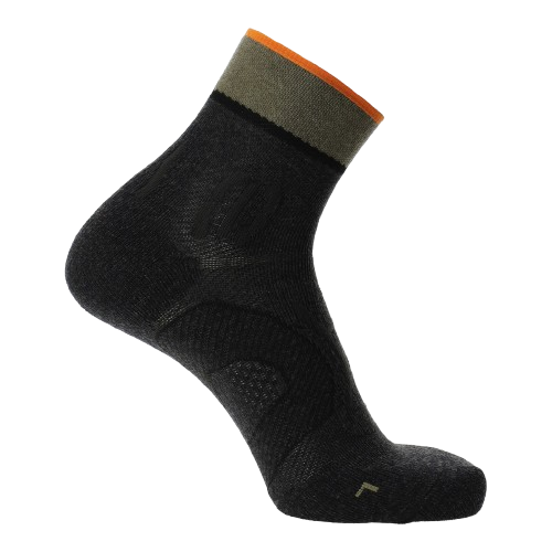 Outdoor Socken UYN Man Trekking One Low Cut Socks Anthracite/Green