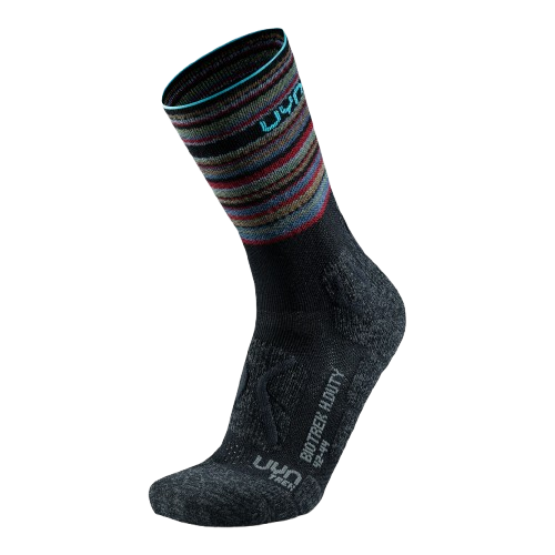 Outdoor Socken UYN Woman Biotrek Heavy Duty Socks Black/Multicolor