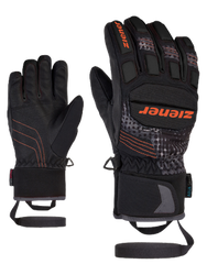 Handschuhe Ziener Luro AS PR Junior Glove Junior Black Orange Pop Print - 2023/24
