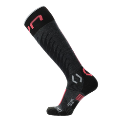 Ski socks UYN Woman Ski One Merino Anthracite/Pink - 2025/26