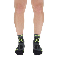 Radsocken UYN Man Cycling MTB Anthracite/Yellow Fluo