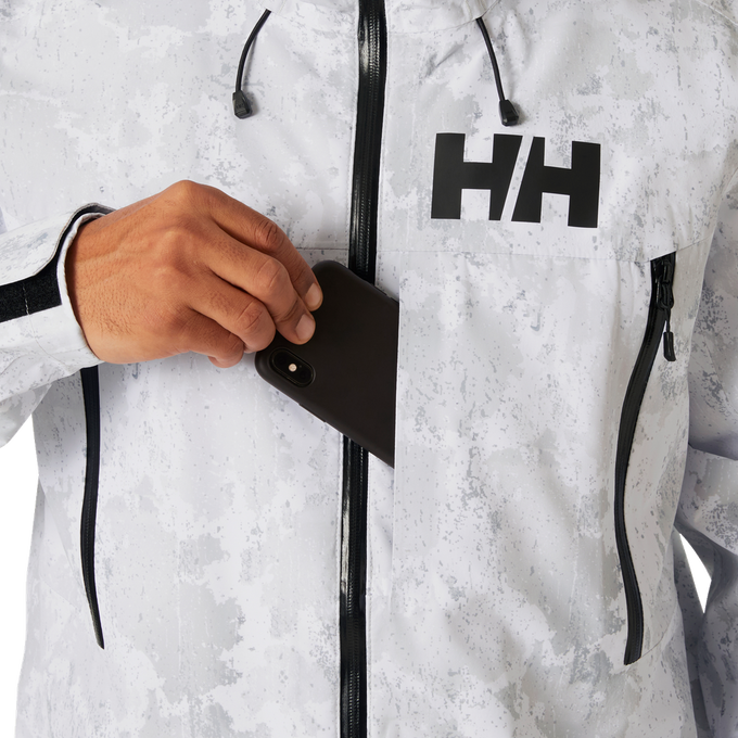 Skijacke Helly Hansen Sogn Shell 2.0 Jacket Grey Fog Snow Camo Aop - 2024/25 