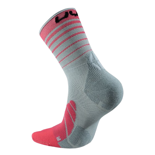 Outdoor Socken UYN Woman Runner's Five Socks Light Grey/Pink