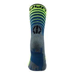 Outdoor Socks UYN Man Runner's Five Socks Blue/Yellow Fluo