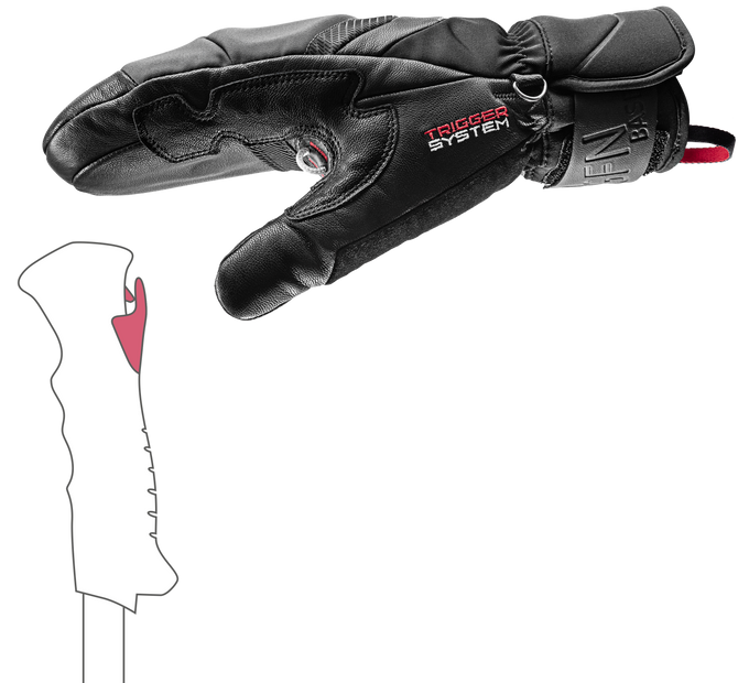 Handschuhe LEKI Griffin Base 3D Mitt Black - 2025/26