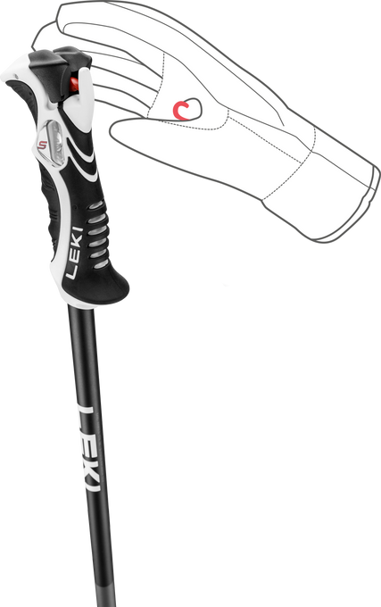 Skistöcke LEKI Bold Lite S Black/Red - 2025/26