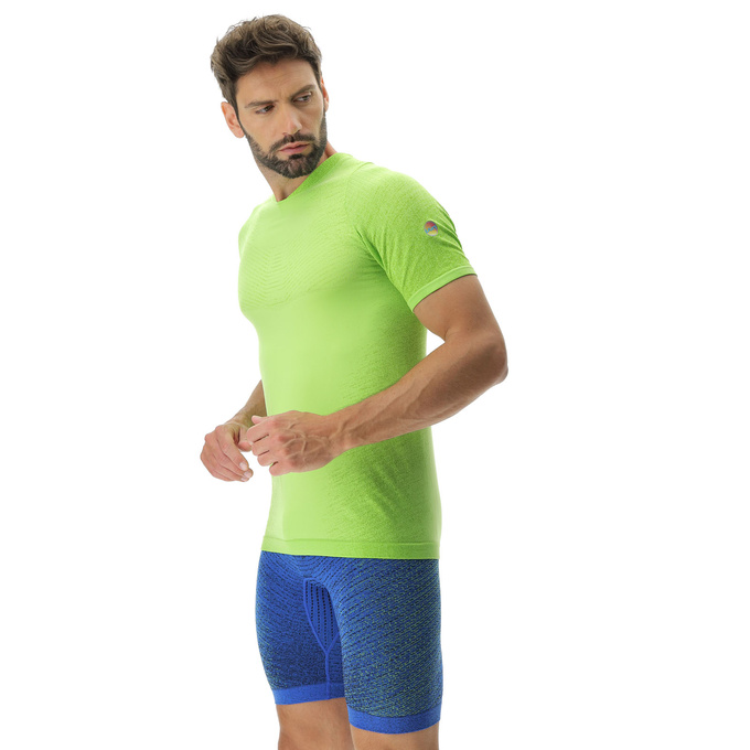 Laufshirt UYN Man Running Exceleration OW Shirt SH_SL Lime/Sulphur Spring