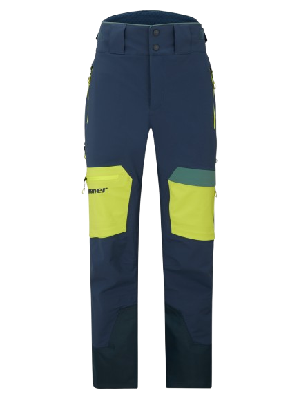 Ski pants Ziener Tewes Full-Zip Man Dark Navy Lime - 2025/26