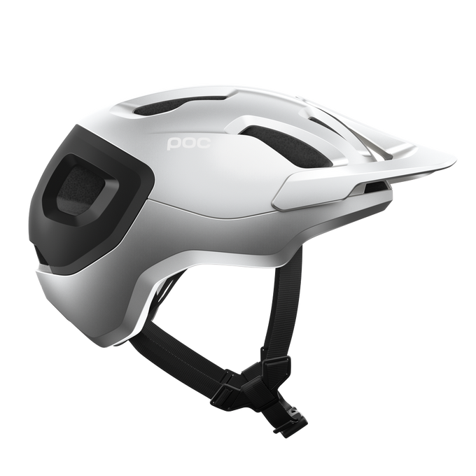 Fahrradhelm POC Axion Race MIPS Uranium Black/Argentite Silver Matt - 2023