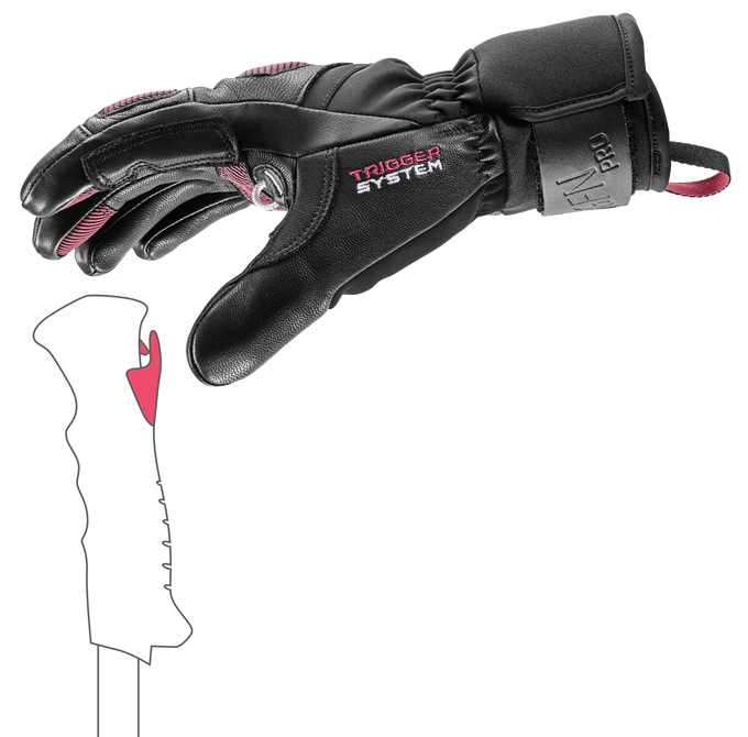 Handschuhe LEKI Griffin Pro 3D Woman Black/Rose- 2024/25