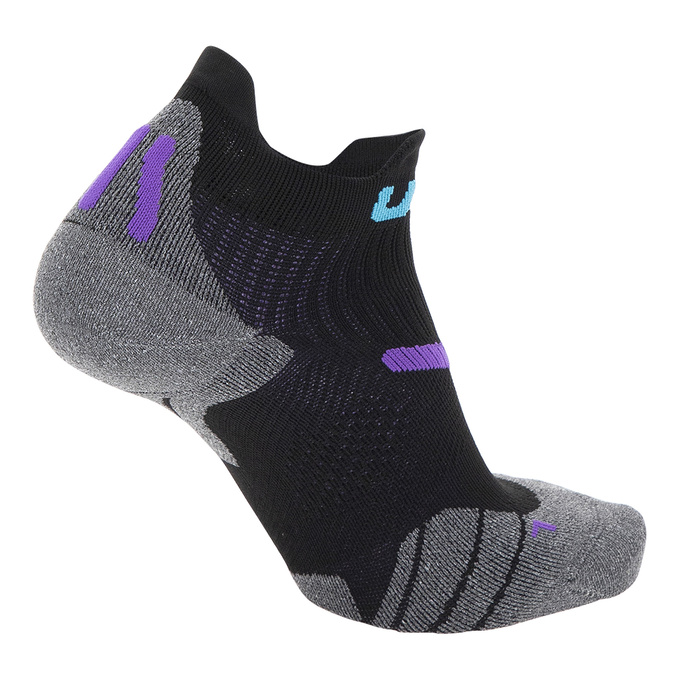 Laufsocken UYN Woman Run 2IN Socks Black/Violet