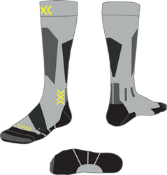 X-socks Ski Discover OTC Rhino Grey/Canary - 2024/25