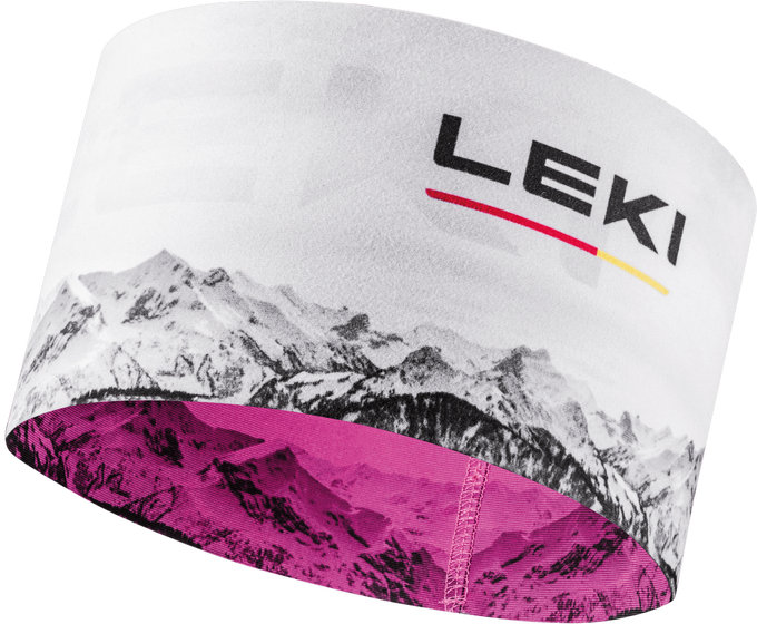 Stirnband LEKI XC Headband Neonpink/White