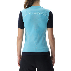Laufshirt UYN Woman Running PB42 OW Shirt SH_SL Blue Radiance/Peacot