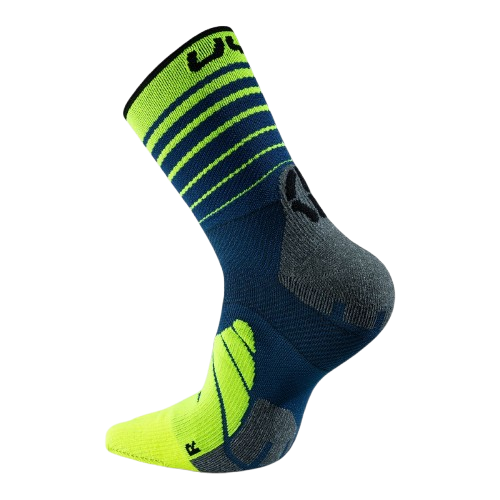 Outdoor Socken UYN Man Runner's Five Socks Blue/Yellow Fluo