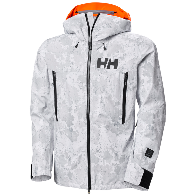 Ski jacket Helly Hansen Sogn Shell 2.0 Jacket Grey Fog Snow Camo Aop - 2024/25 