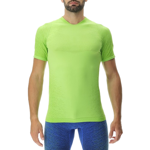 Laufshirt UYN Man Running Exceleration OW Shirt SH_SL Lime/Sulphur Spring