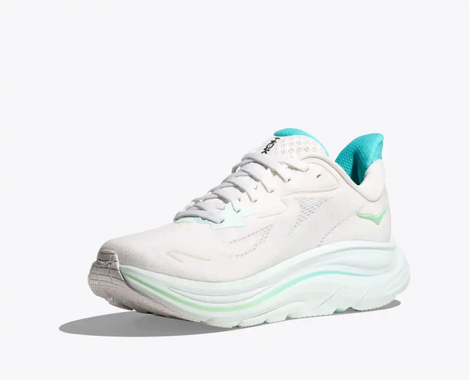 Damen Schuhe Hoka Clifton 10 White/Cielo Blue