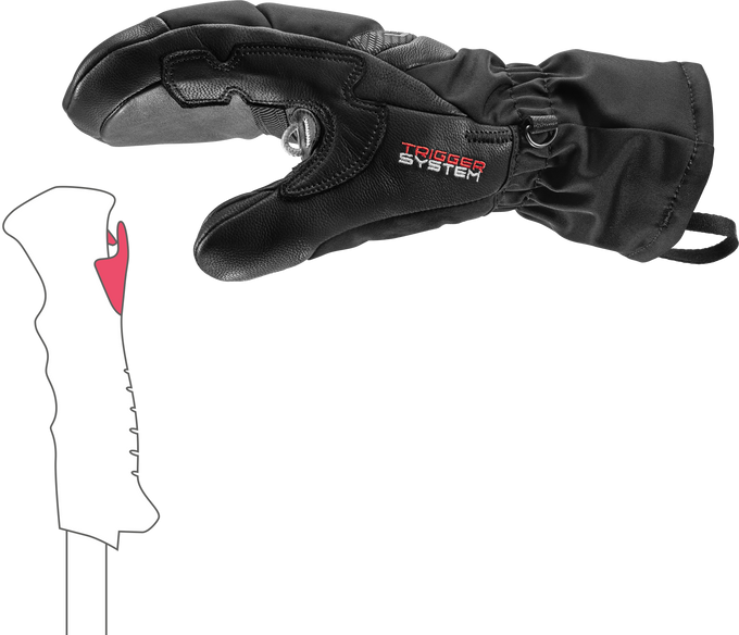 Gloves LEKI Griffin Base 3D Women Mitt Black - 2025/26