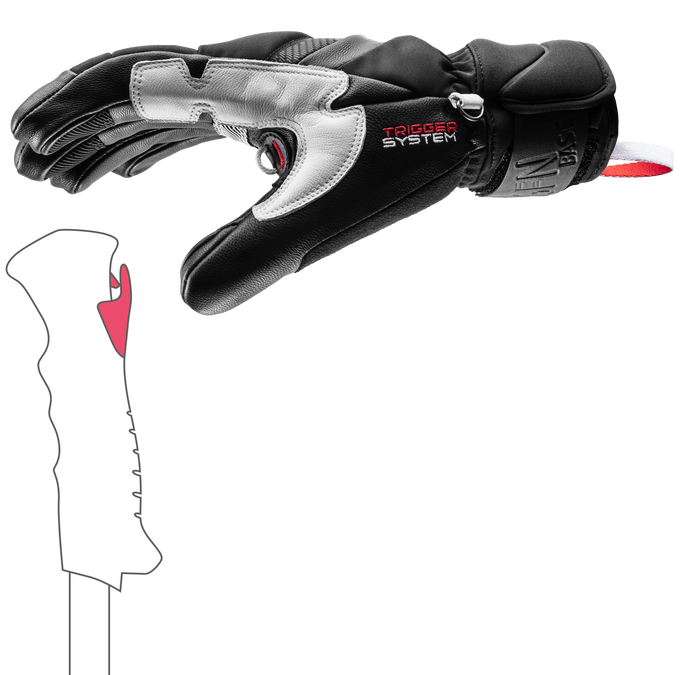 Gloves LEKI Griffin Base 3D Black - 2025/26