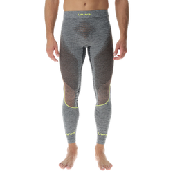 Thermounterwäsche UYN Man Ambityon UW Pants Long Black Melange/Atlantic/Orange Shiny - 2023/24