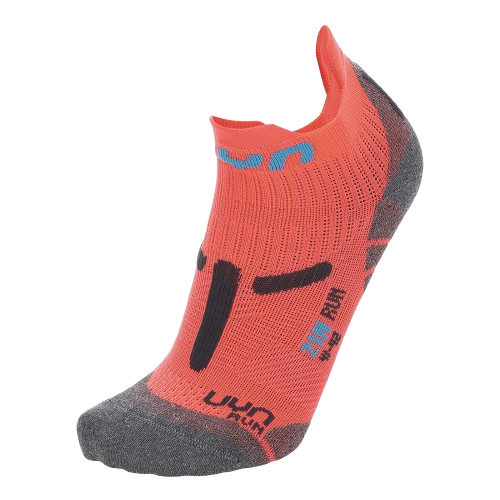 Outdoor Socks UYN Woman Run 2IN Socks Coral Fluo/Anthracite
