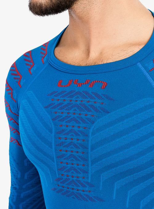 Thermounterwäsche UYN Man Resilyon Uw Shirt Lg Sl.turtle Neck Blue/Red - 2024/25