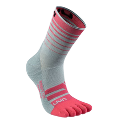 Outdoor Socken UYN Woman Runner's Five Socks Light Grey/Pink