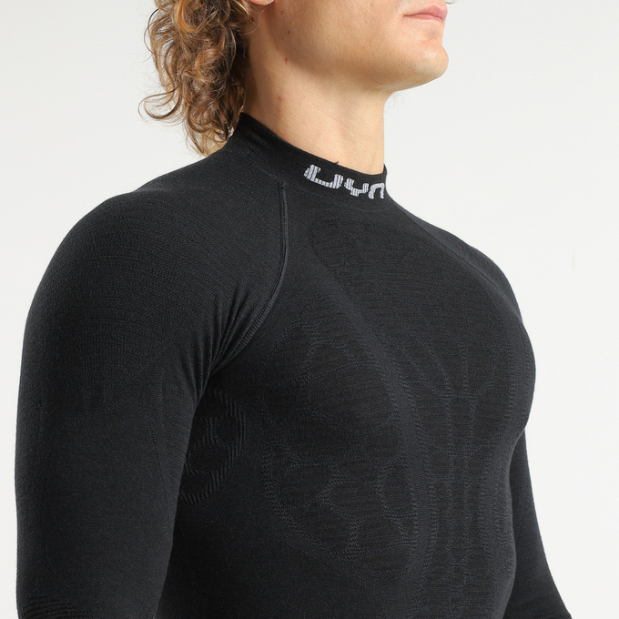 Thermounterwäsche UYN Man Elevatyon Biomorph UW Shirt Long SL Turtle New Neck Black - 2025/26